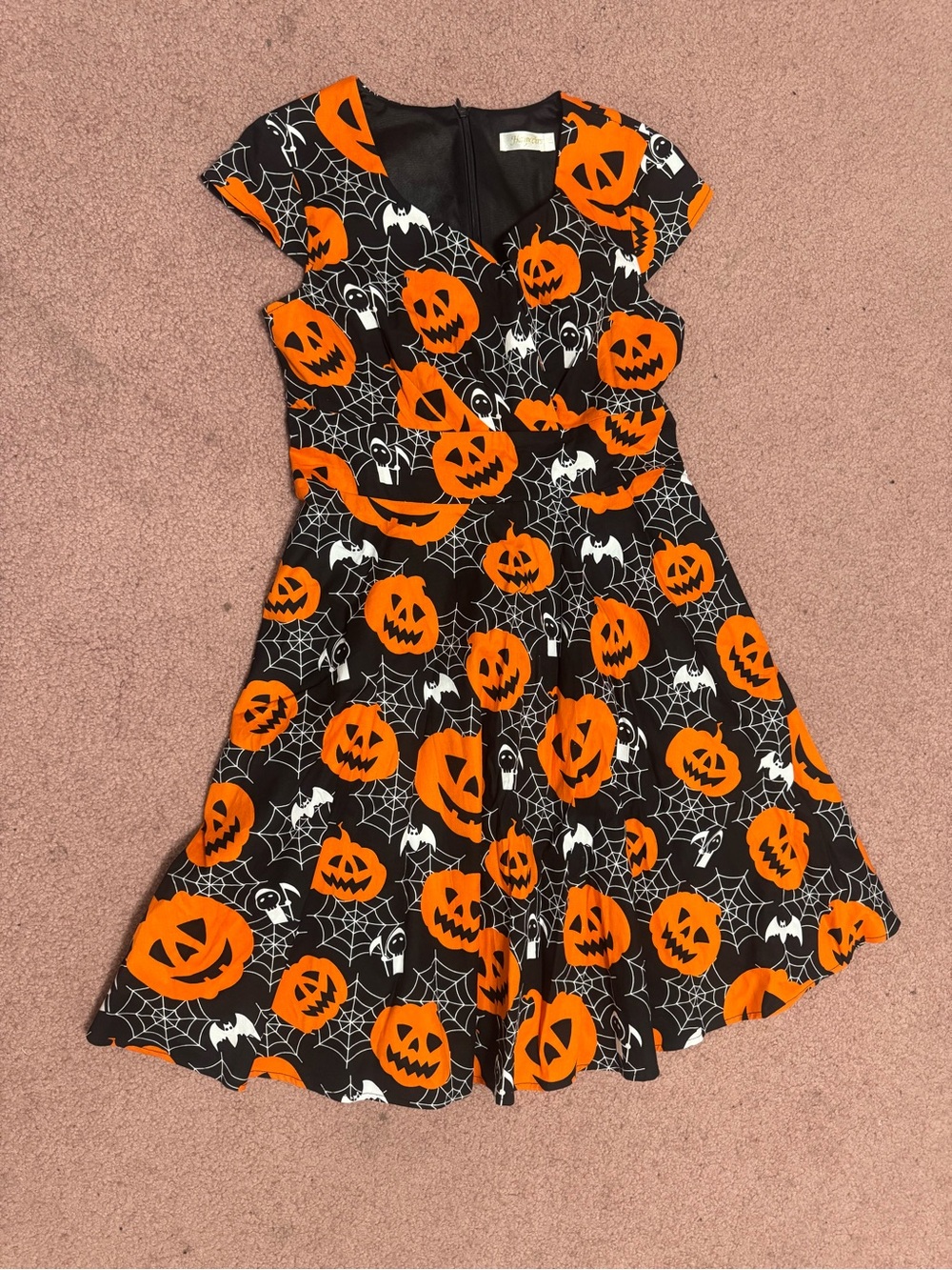 New L pumpkin Halloween dress pin up retro dress costume vintage rockabilly
